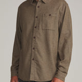 Katin Twiller Flannel Vintage Khaki - on model side