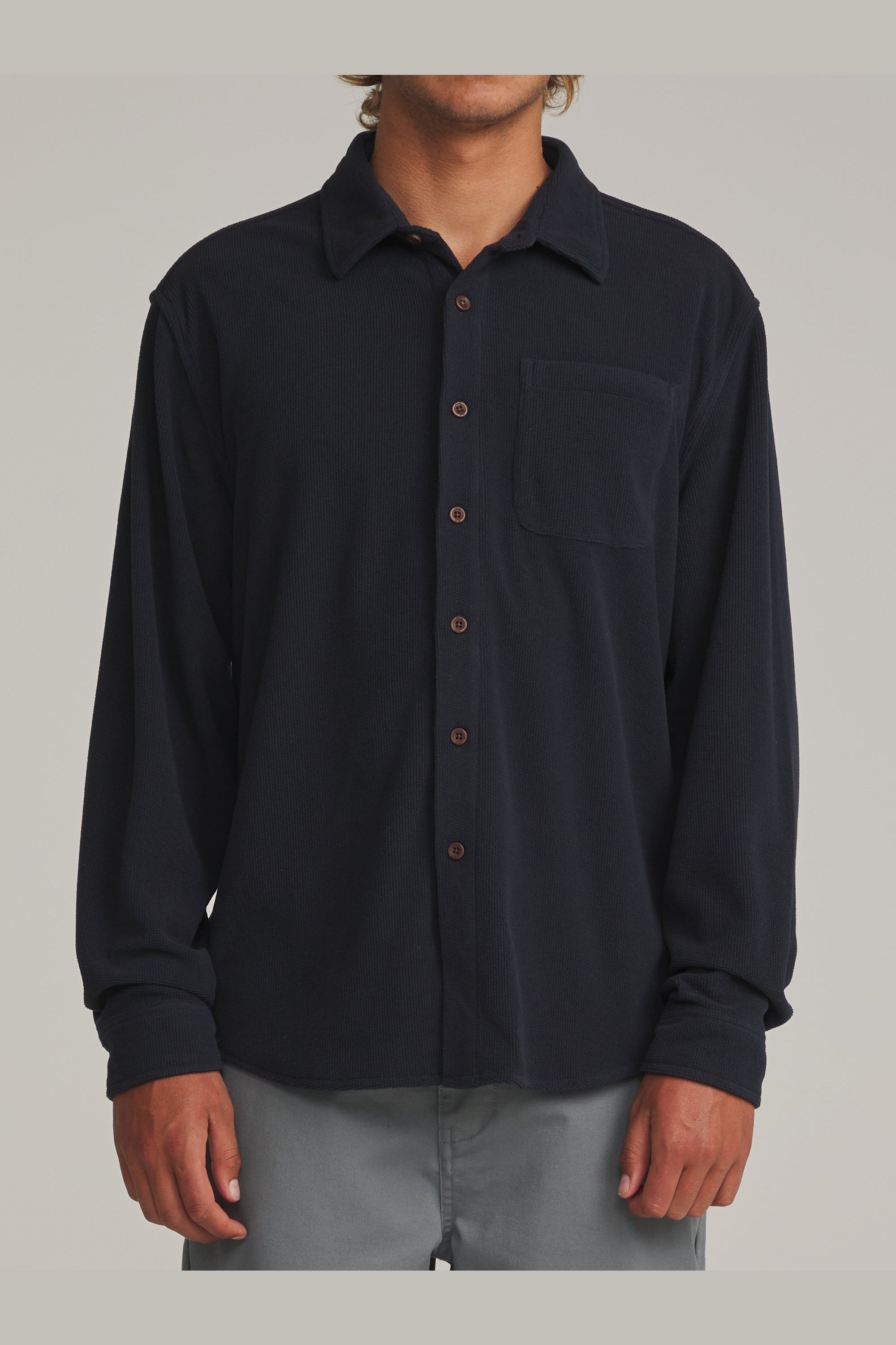 Katin Roland Shirt Navy - on model front
