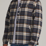 Harold Plaid Shirt Jacket Navy side
