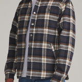 Harold Plaid Shirt Jacket Navy side