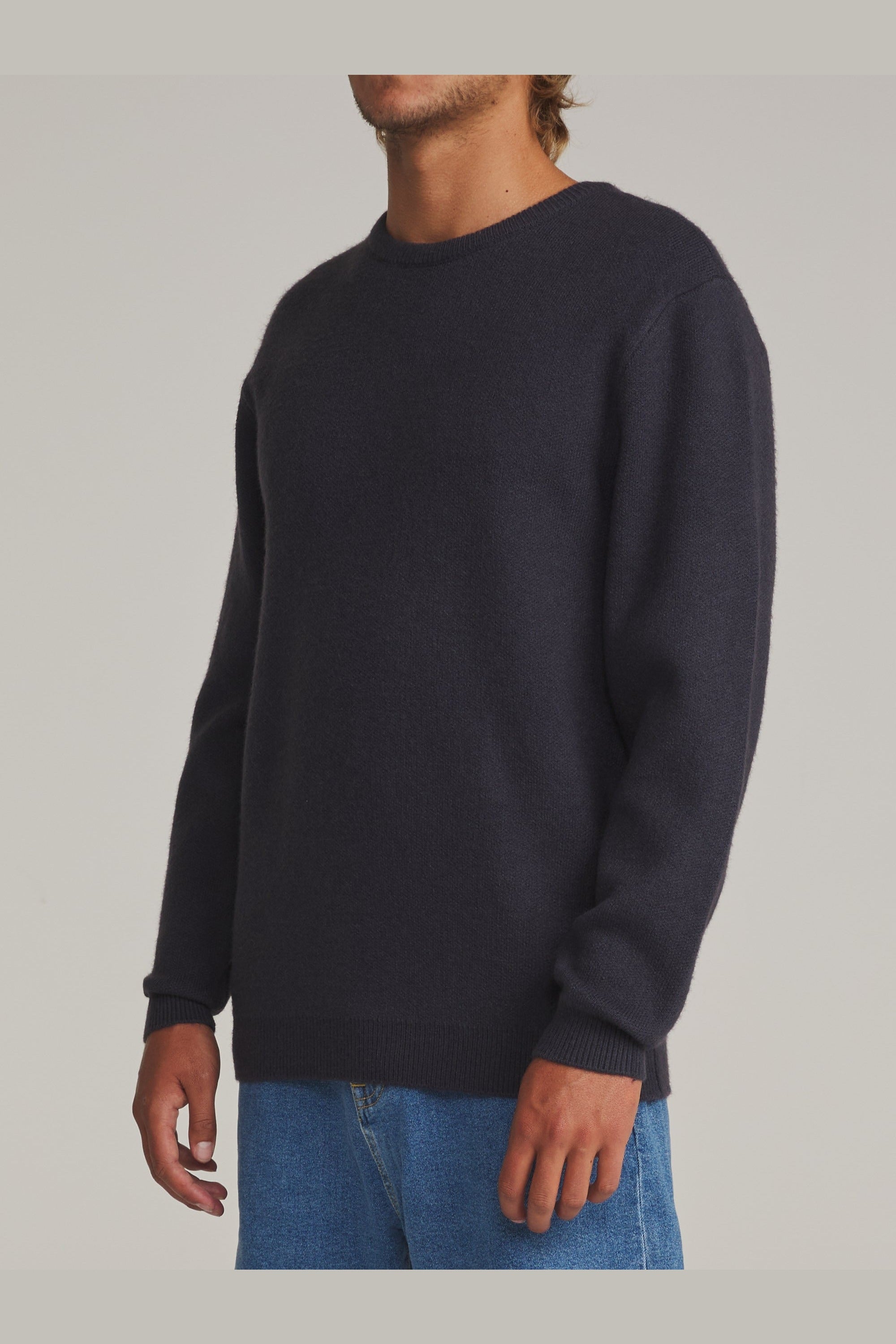 Katin Rivers Sweater Polar Navy - on model side