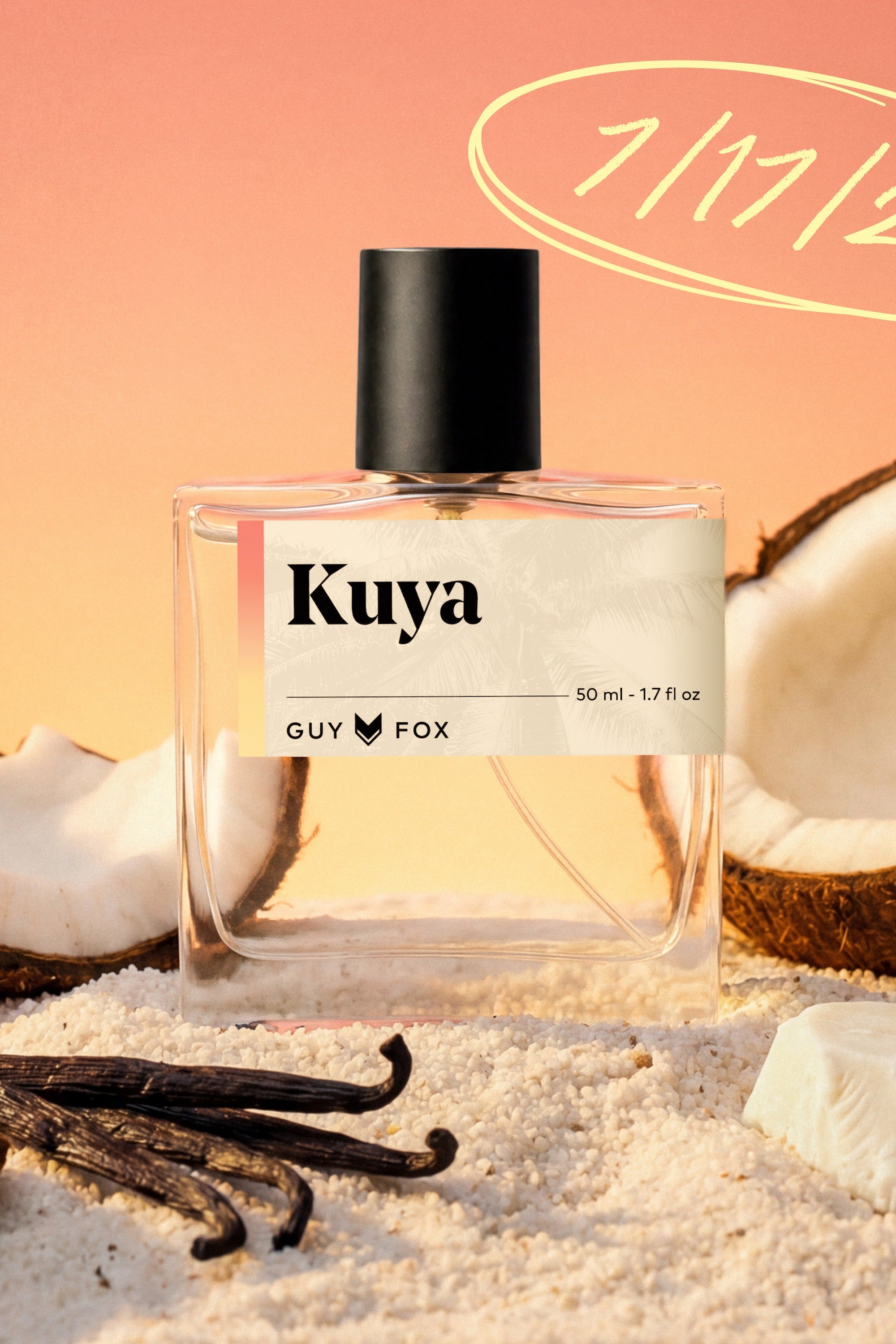 Kuya unisex cologne bottle with coconut and vanilla