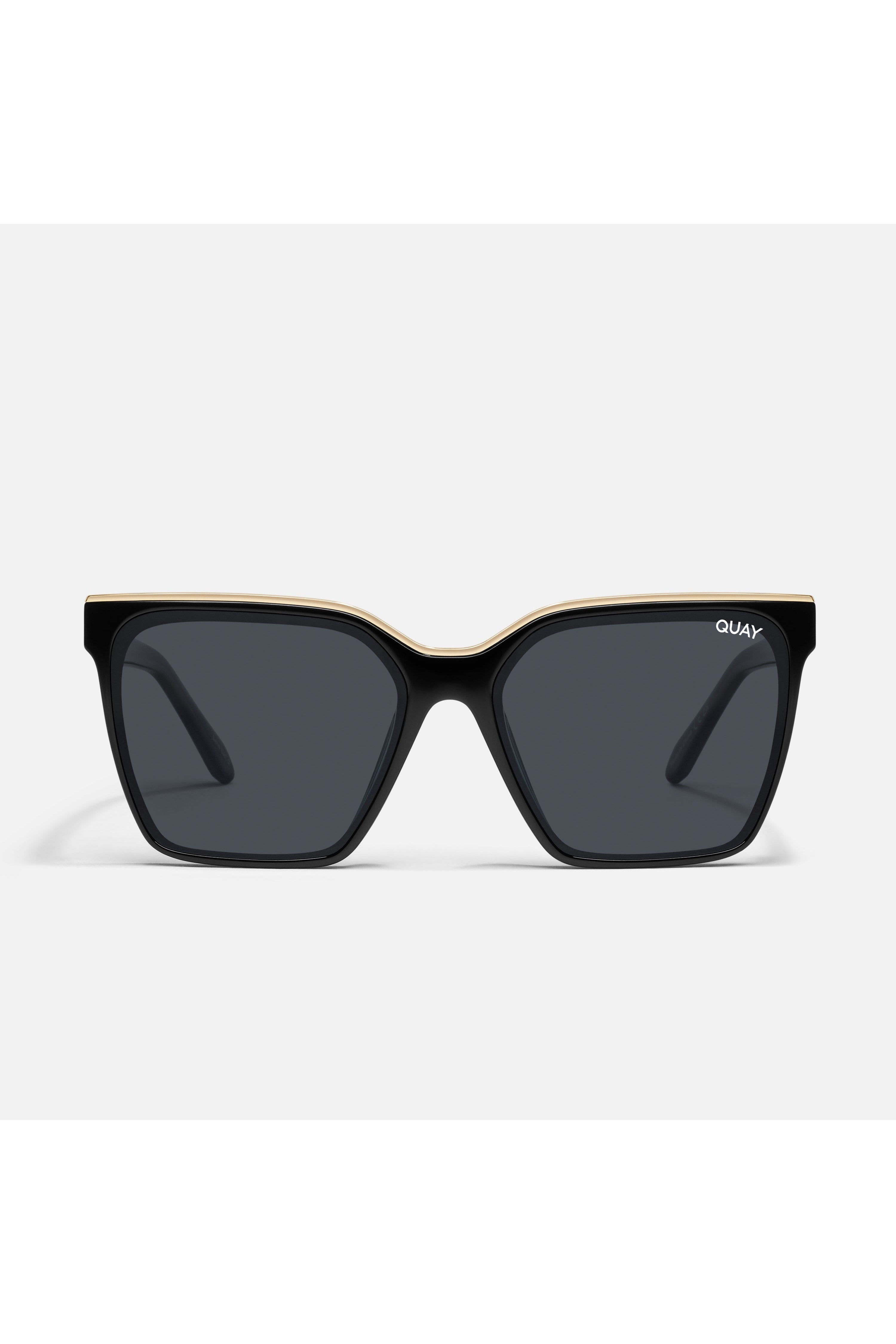 QUAY Level Up Black Gold/Smoke front