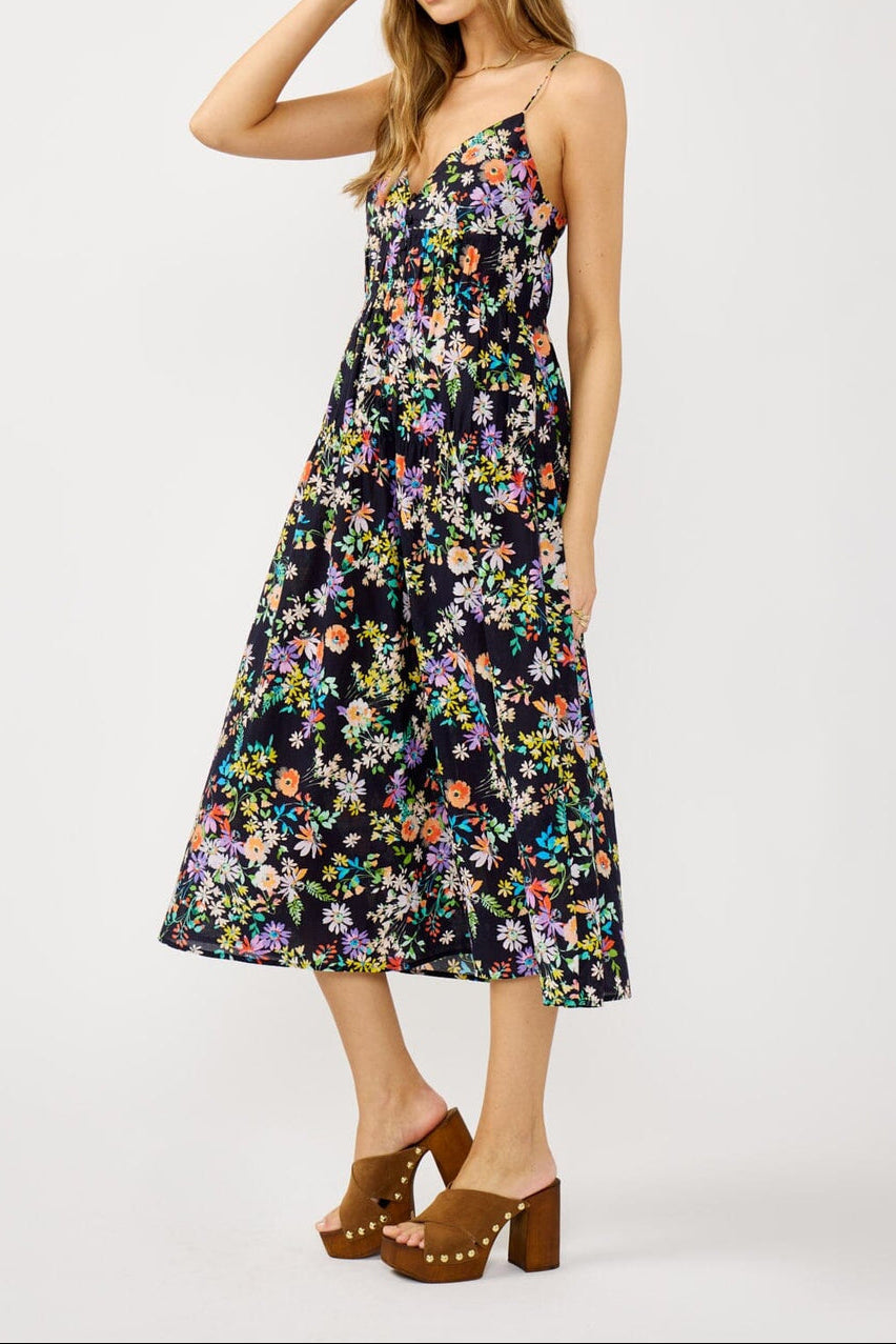 Enchant Me Midi Dress in Midnight - MTT Collective