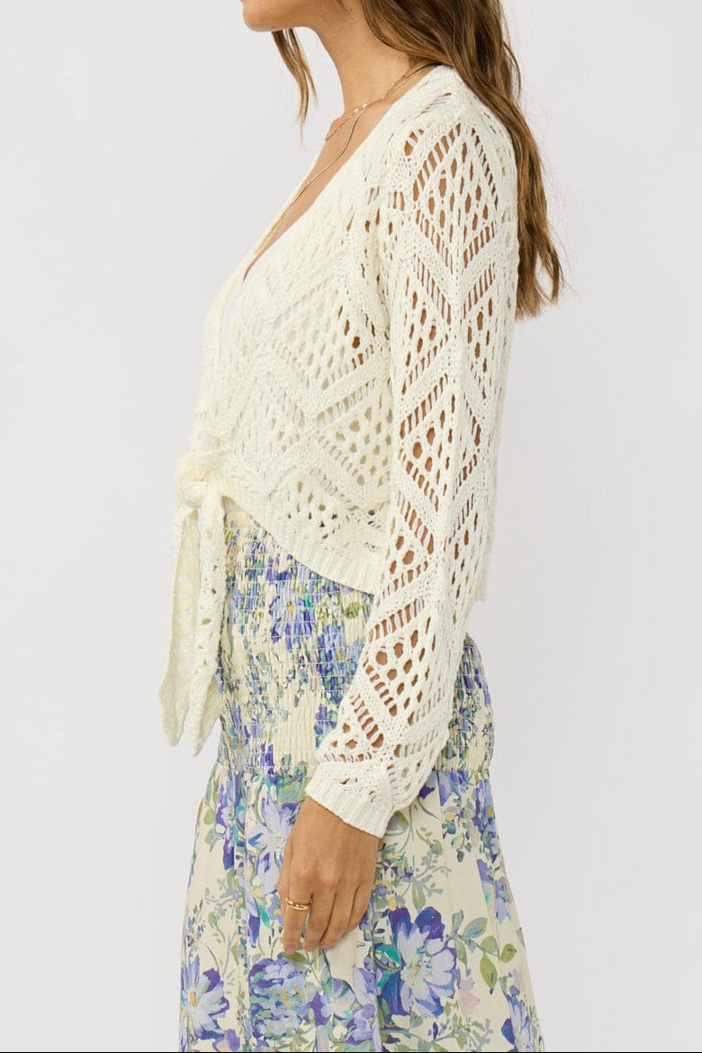 Sunhaven Tie Front Top in Vanilla - MTT Collective