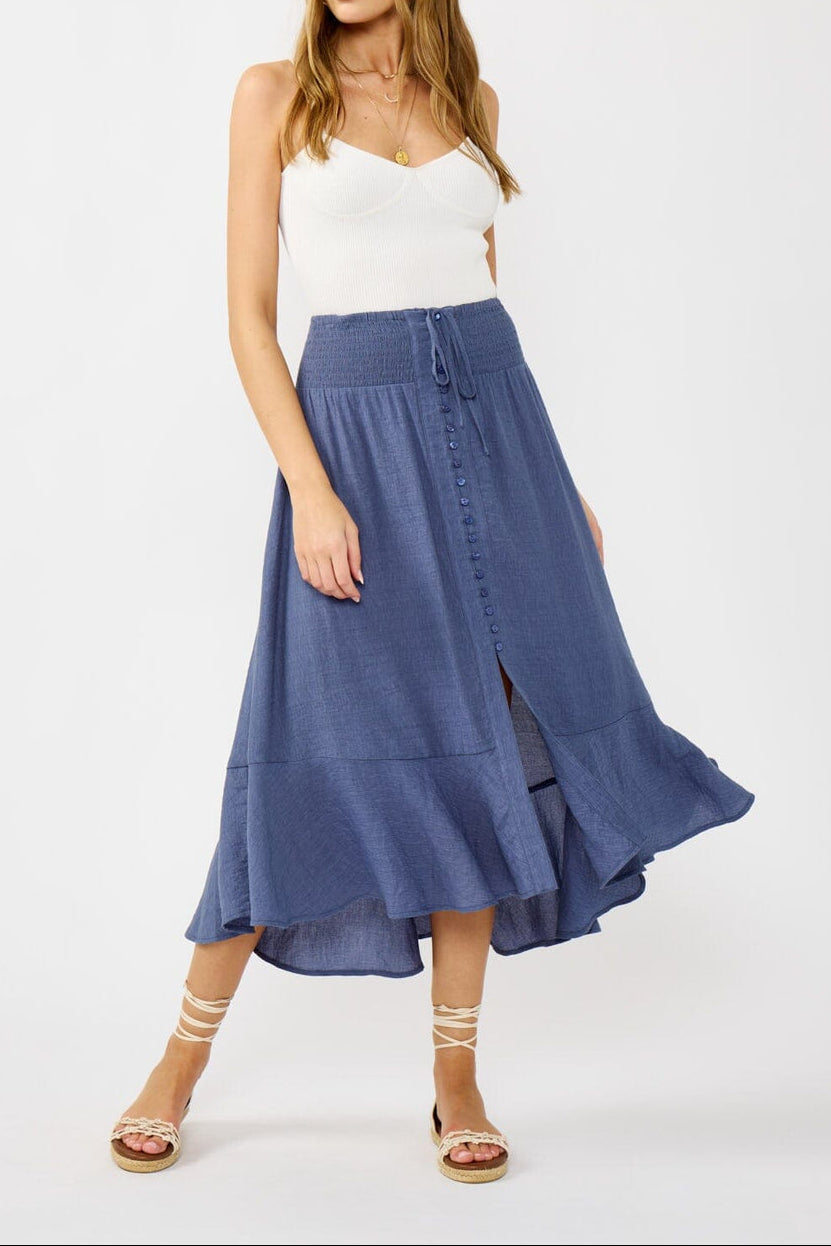 Sea Bound Skirt in Slate Blue - MTT Collective