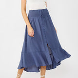 Sea Bound Skirt in Slate Blue - MTT Collective