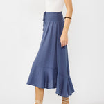 Sea Bound Skirt in Slate Blue - MTT Collective