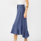 Sea Bound Skirt in Slate Blue - MTT Collective