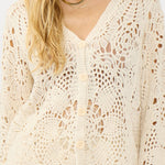 Seabrook Crochet Cardigan in Natural - MTT Collective