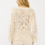 Seabrook Crochet Cardigan in Natural - MTT Collective