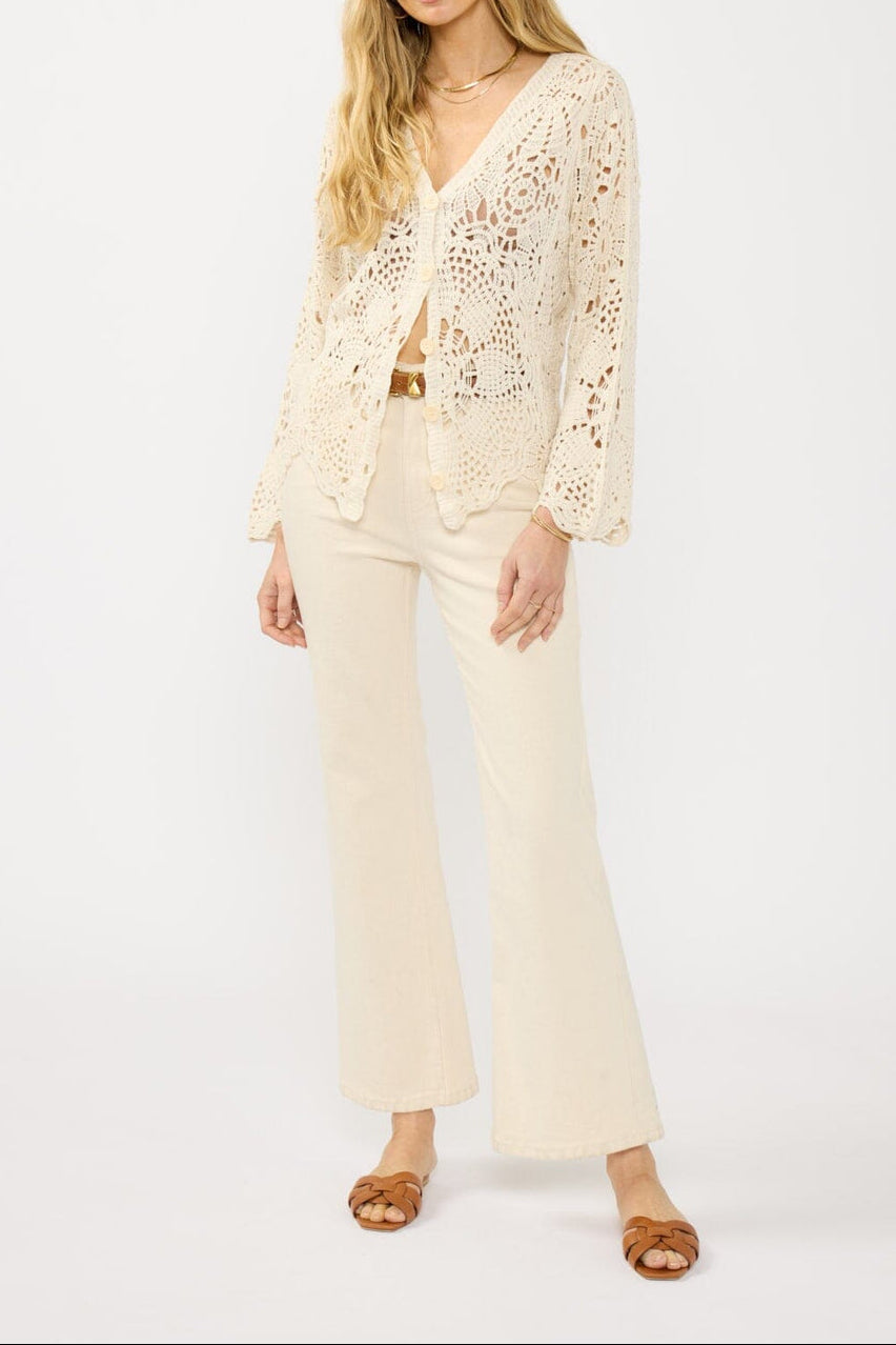 Seabrook Crochet Cardigan in Natural - MTT Collective
