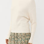 Snuggle Up Off Shoulder Sweater in Natural - side - MTT Collective