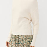 Snuggle Up Off Shoulder Sweater in Natural - side - MTT Collective