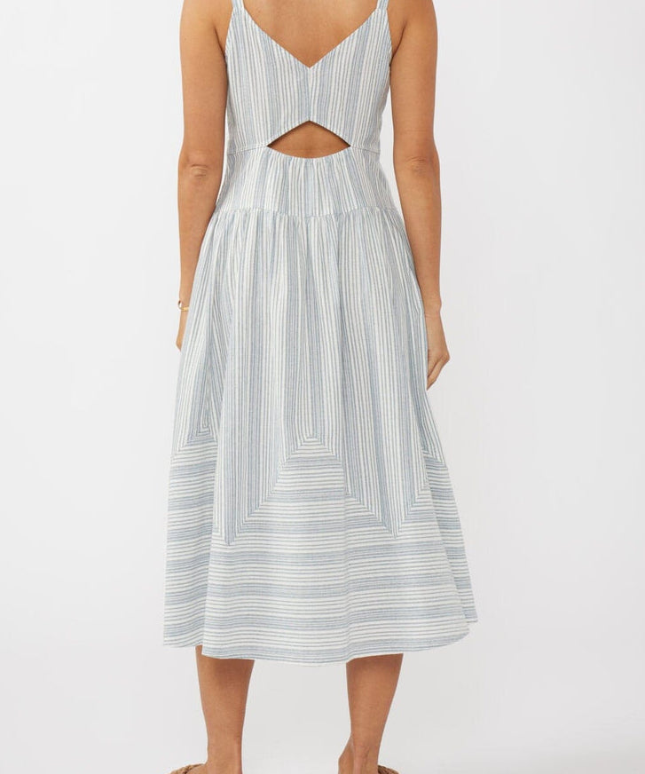 Nadia Striped Midi Dress