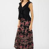 Ally Lace Top in Black, styled with denim