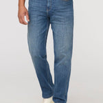 DUER Performance Denim+ Relaxed Straight in Dust Storm Indigo – front view