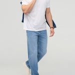 DUER Performance Denim+ Relaxed Straight in Summit – front view