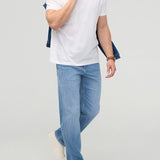 DUER Performance Denim+ Relaxed Straight in Summit – front view