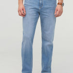 DUER Performance Denim+ Relaxed Straight in Summit – front view