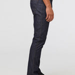 DUER Performance Denim Athletic Taper in Heritage Rinse, side