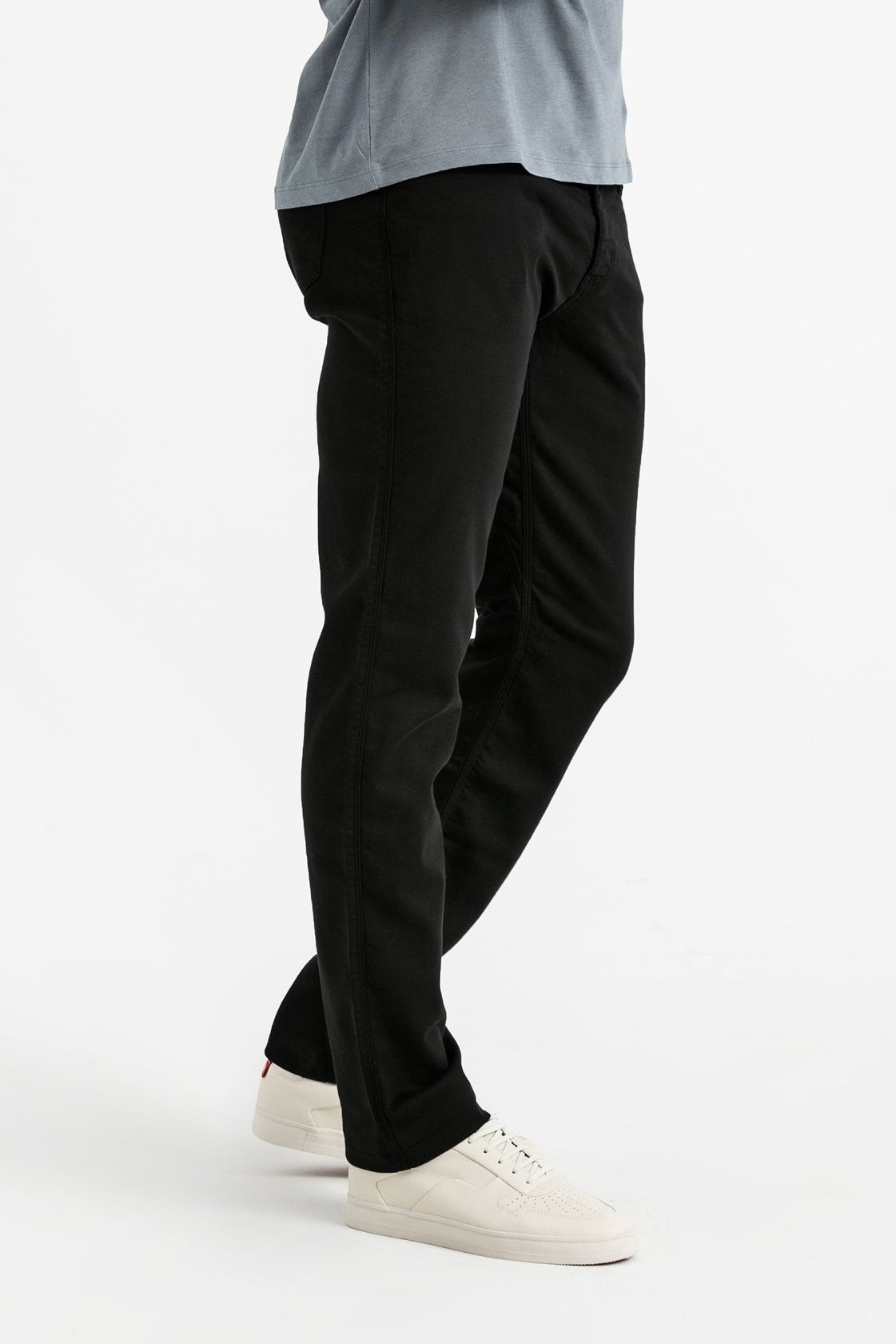 DUER No Sweat Athletic Taper in Black, side