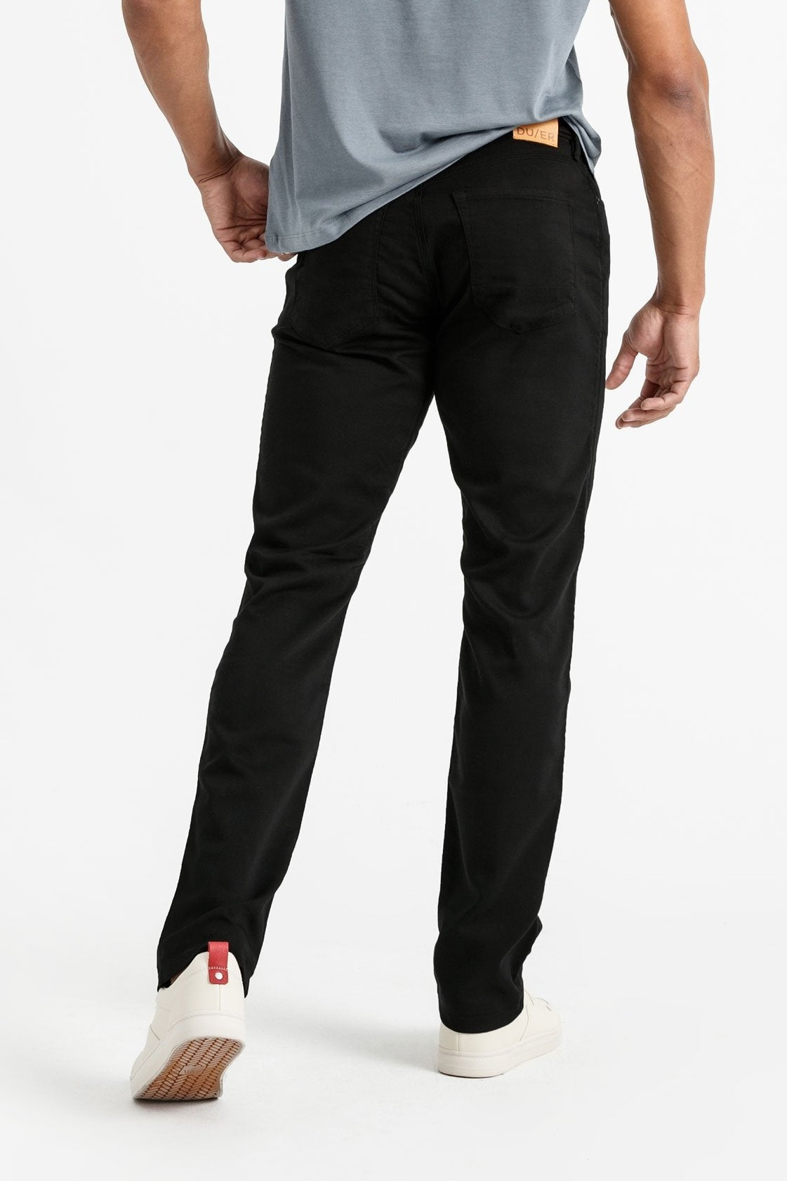DUER No Sweat Athletic Taper in Black, back