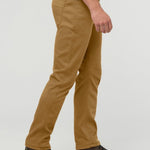DUER No Sweat Athletic Taper in Caramel, side