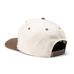 Seager Branded Snapback cream and brown, back view
