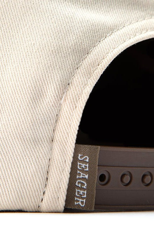 Seager Branded Snapback interior detail