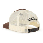Seager Keep It Country Trucker brown and cream, mesh back view