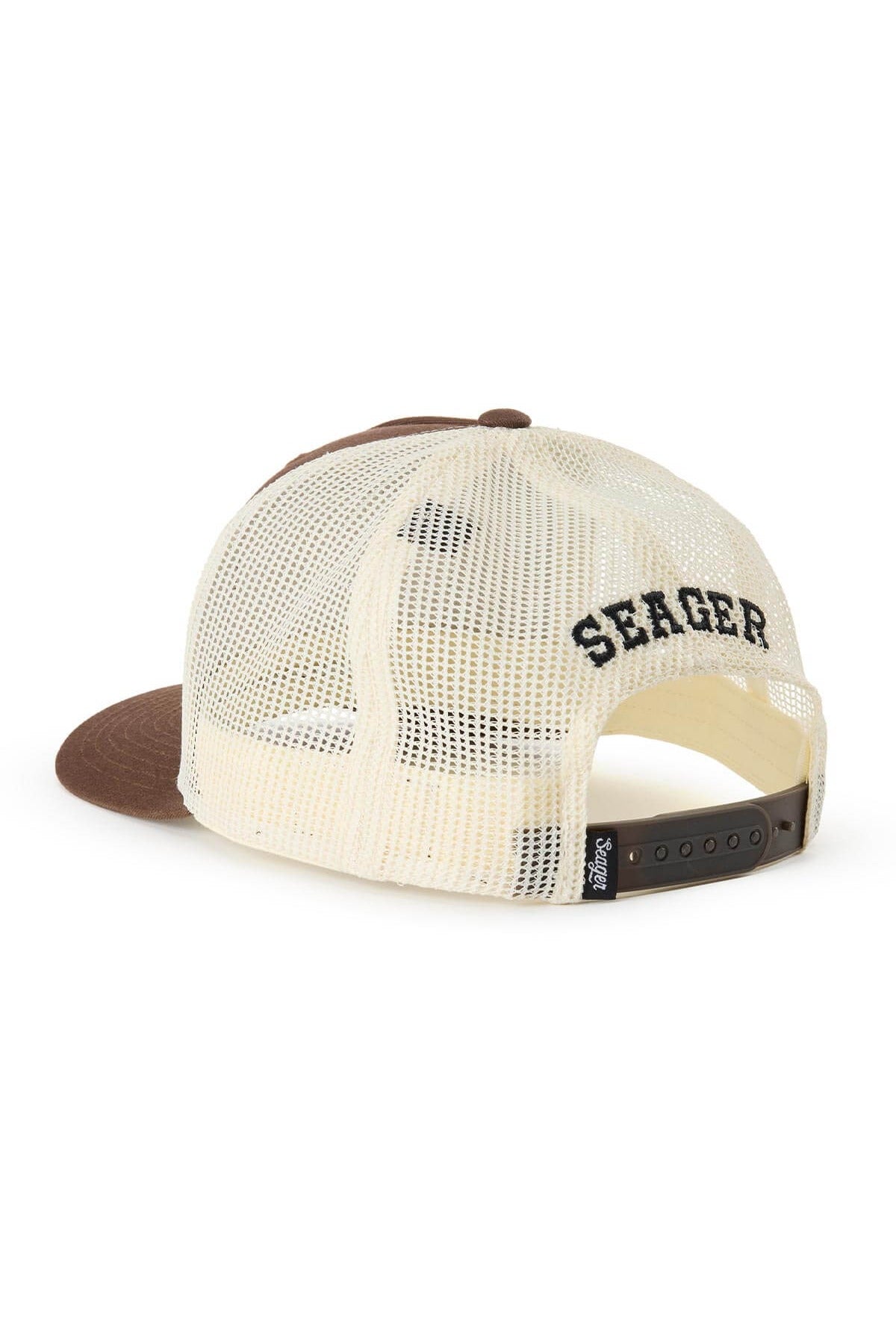 Seager Keep It Country Trucker brown and cream, mesh back view