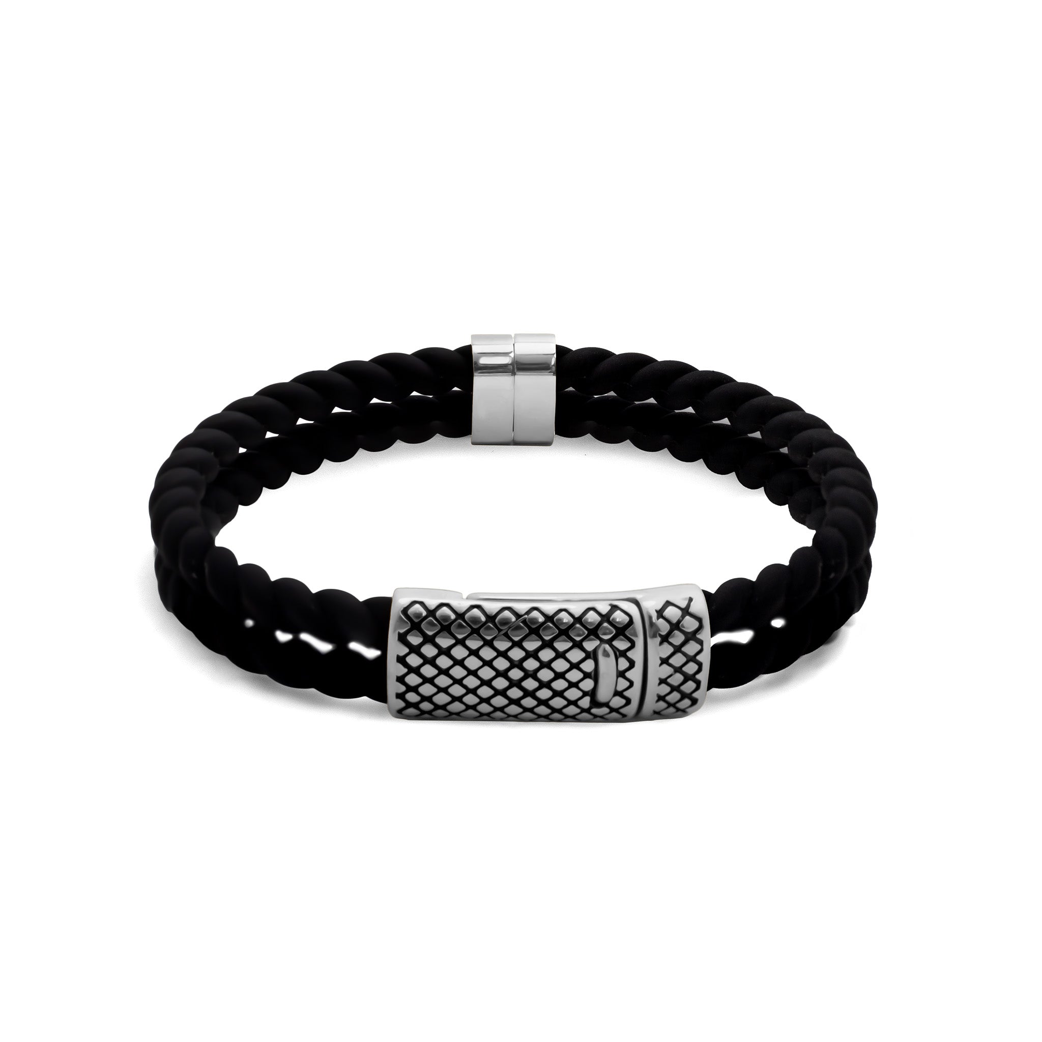 Rubber Metal Clasp Bracelet