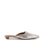 Mocktail II Mule in pewter distressed suede, side view