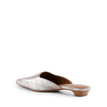Mocktail II Mule in pewter distressed suede, back view