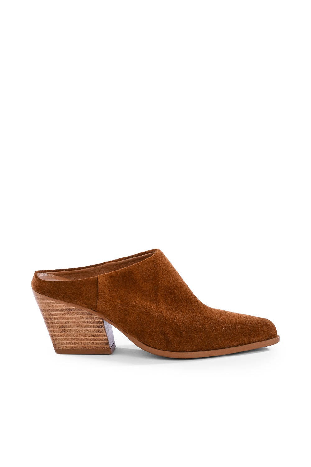 Seychelles Morning Joe II Mule in tan suede, side view