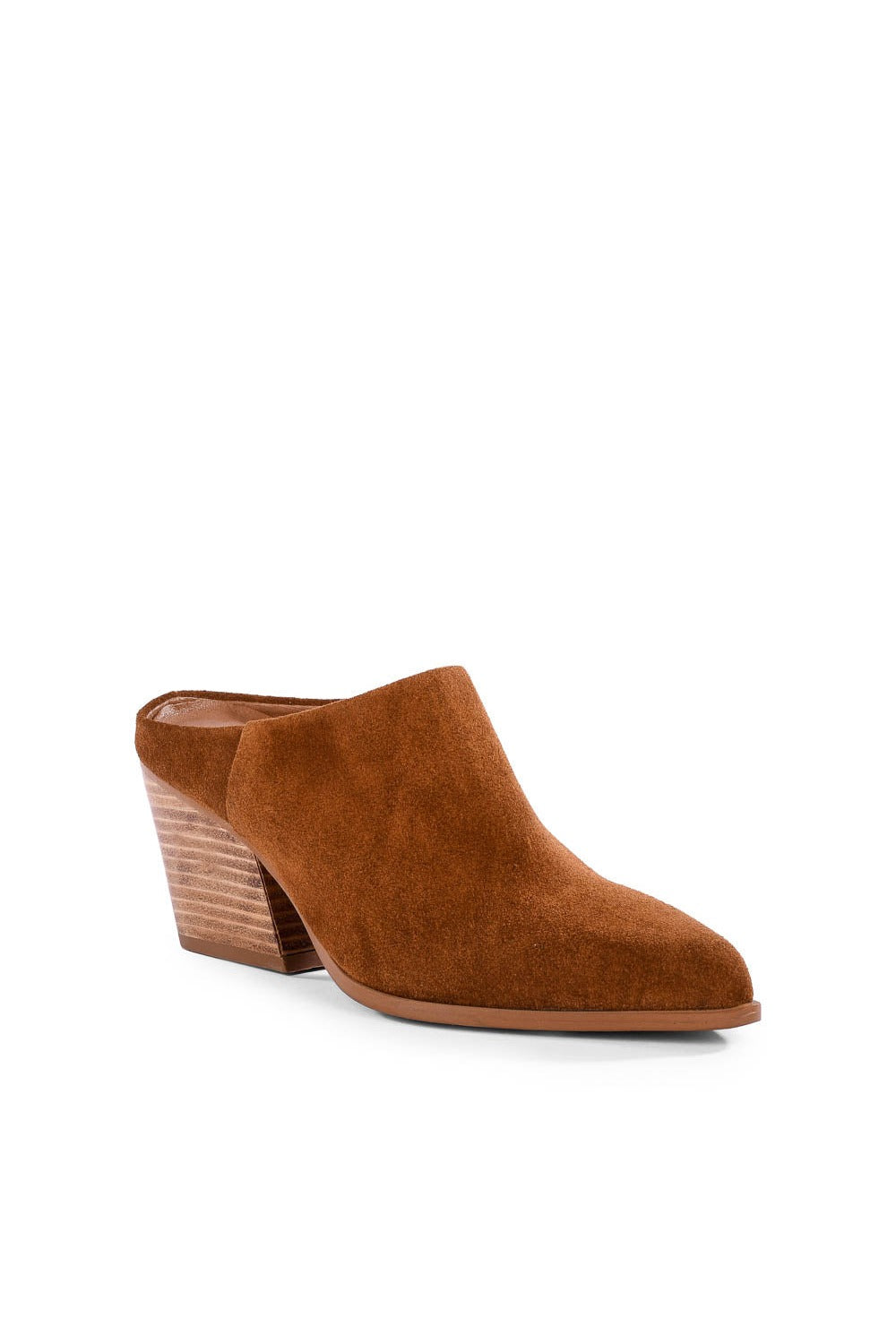 Seychelles Morning Joe II Mule in tan suede, front view