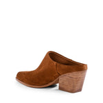 Seychelles Morning Joe II Mule in tan suede, back view