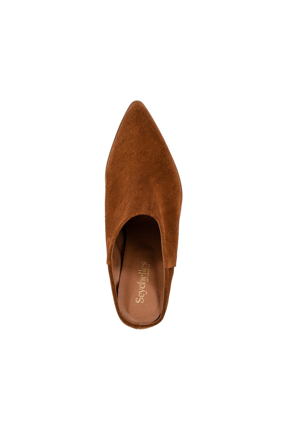 Seychelles Morning Joe II Mule in tan suede, top view