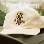 Howler Bros El Monito Surfs snapback in Off White Corduroy, worn