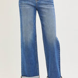 Rosalie High Rise Relaxed Fit Straight Cuff Jeans