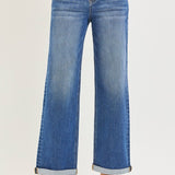 Rosalie High Rise Relaxed Fit Straight Cuff Jeans