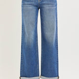 Rosalie High Rise Relaxed Fit Straight Cuff Jeans