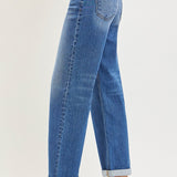 Rosalie High Rise Relaxed Fit Straight Cuff Jeans