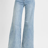 Sierra High-Rise Dart Waist Wide-Leg Jeans