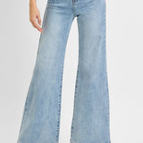 Sierra High-Rise Dart Waist Wide-Leg Jeans