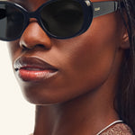 QUAY On Brand Black/Smoke on model
