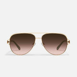 QUAY High Key Twist Gold/Brown Rose front