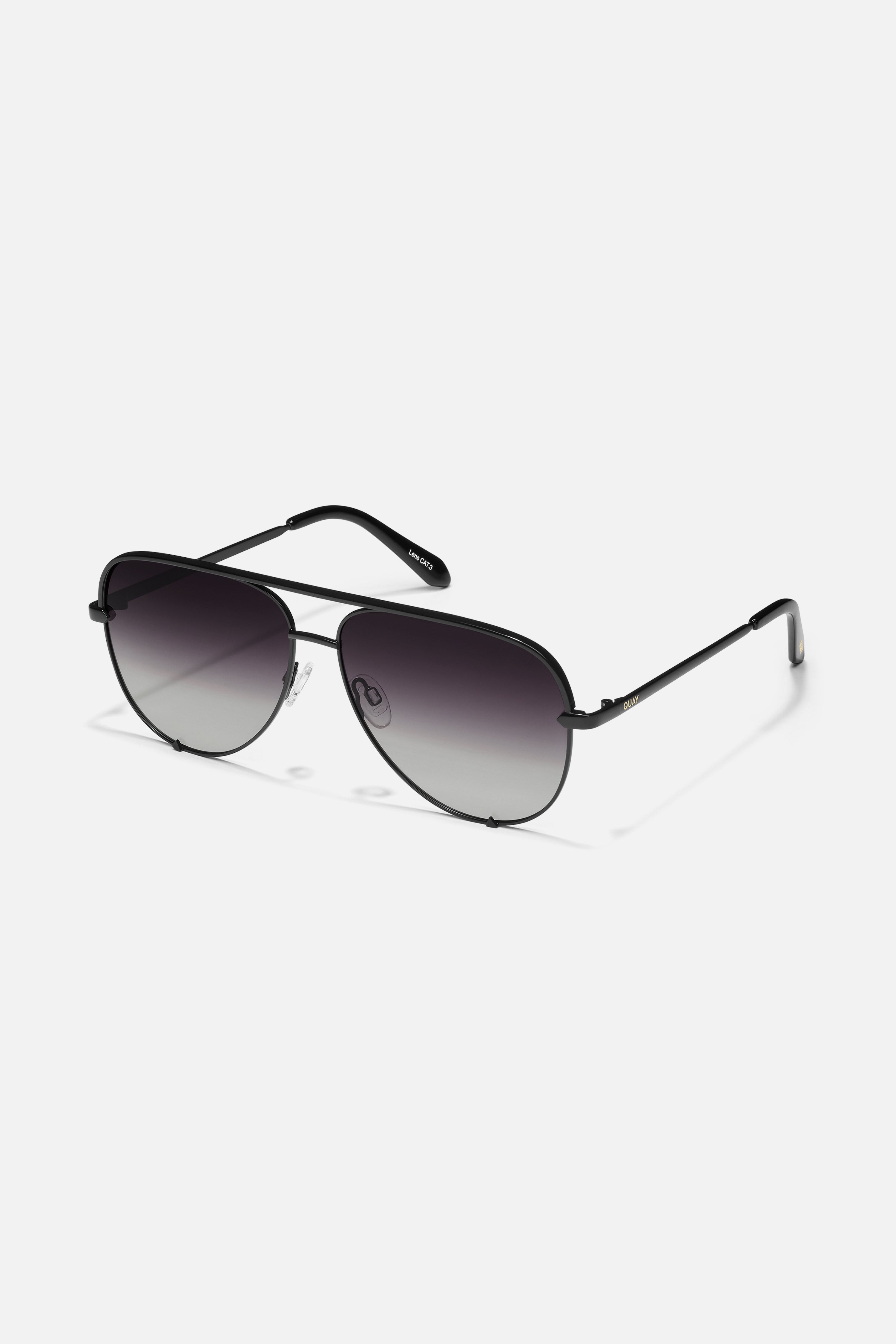 QUAY High Key Extra Large Black/Fade Polarized side