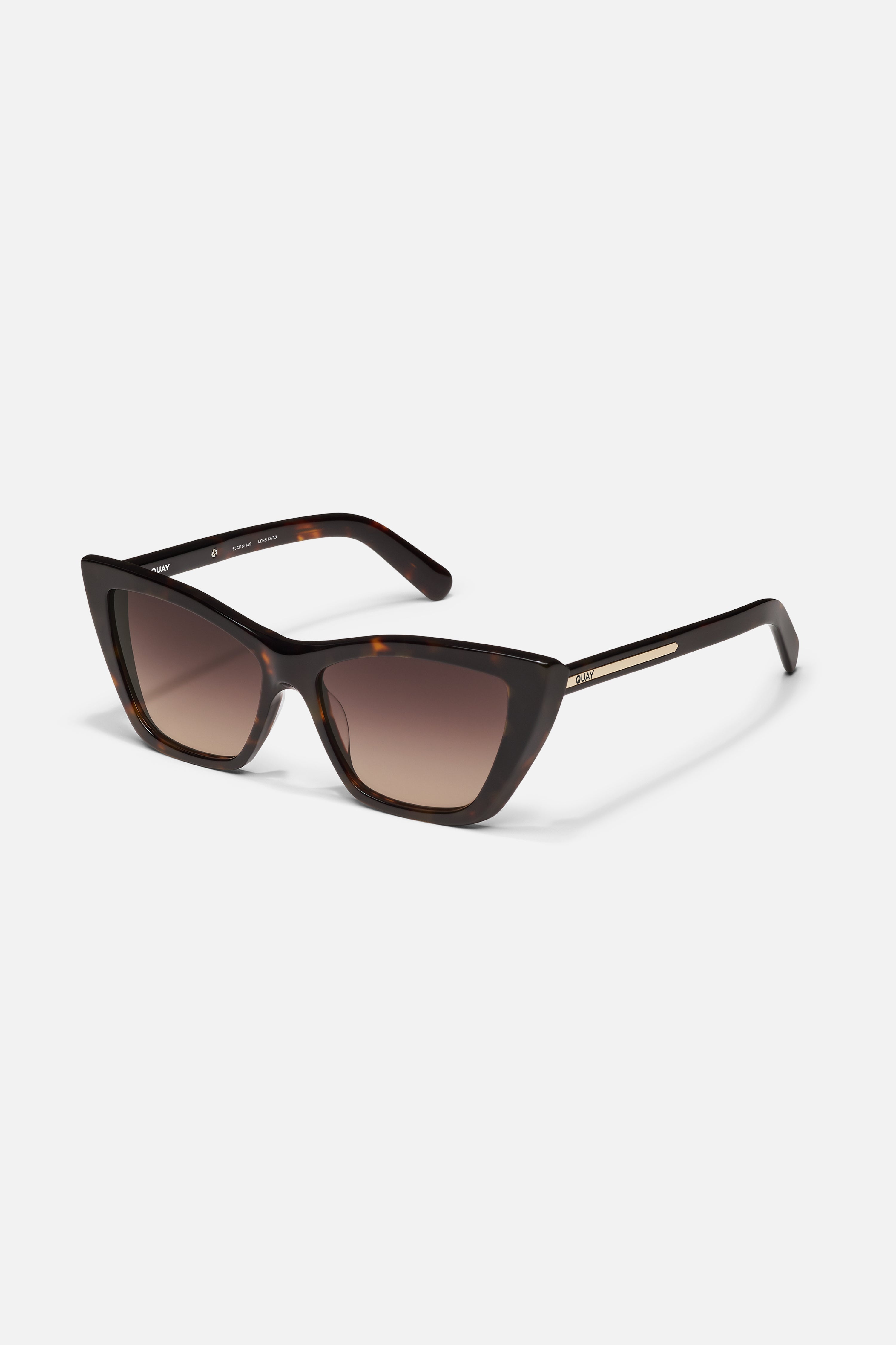 QUAY Set In Stone Dark Tort/Dark Fawn side